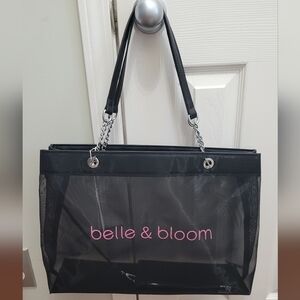 Belle & Bloom Elegant Black Mesh Tote